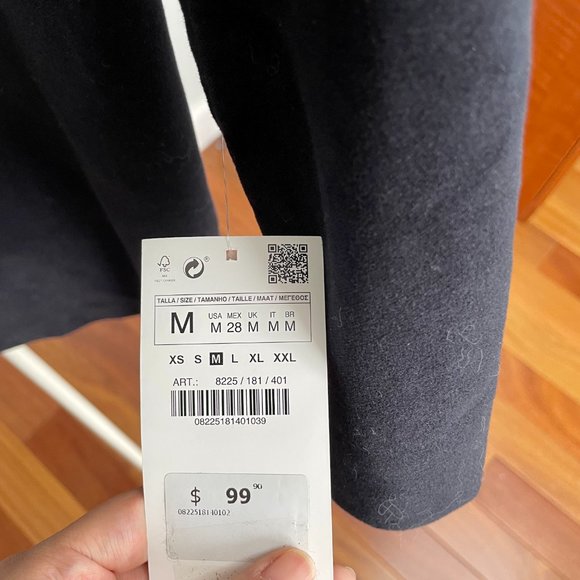 Zara - Coat - Size M - Brown Charcoal - NWT - Picture 4 of 5